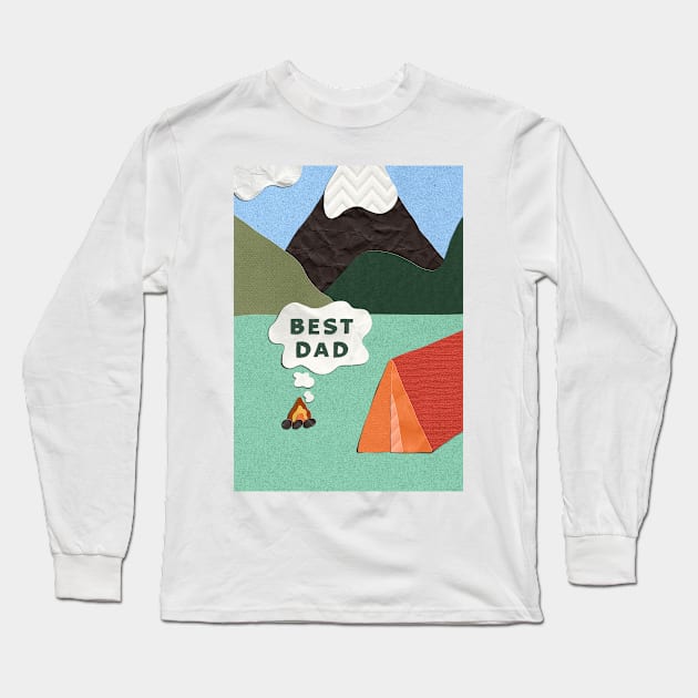 Camping With Dad Long Sleeve T-Shirt by Cascade Patterns